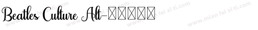 Beatles Culture Alt字体转换